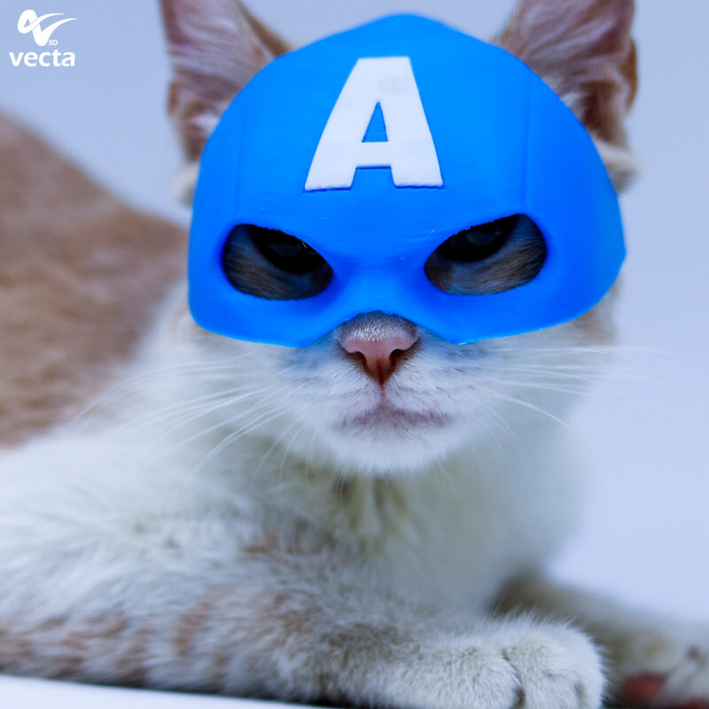 Captain America Mask for Cat