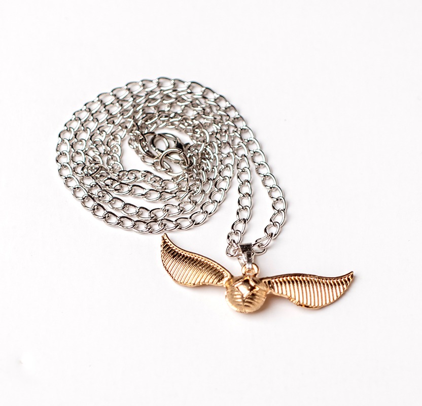 Metal Golden Snitch Necklace