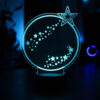 3D Acrylic Led Lamp 16 color RGB Stars Design