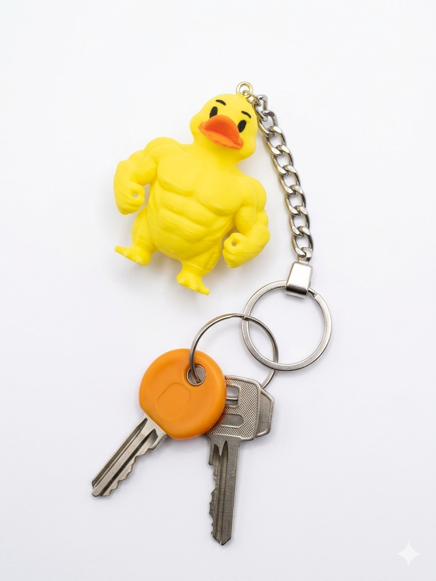 ٍMuscular Duck Wigglitz Keychain - الصورة 2