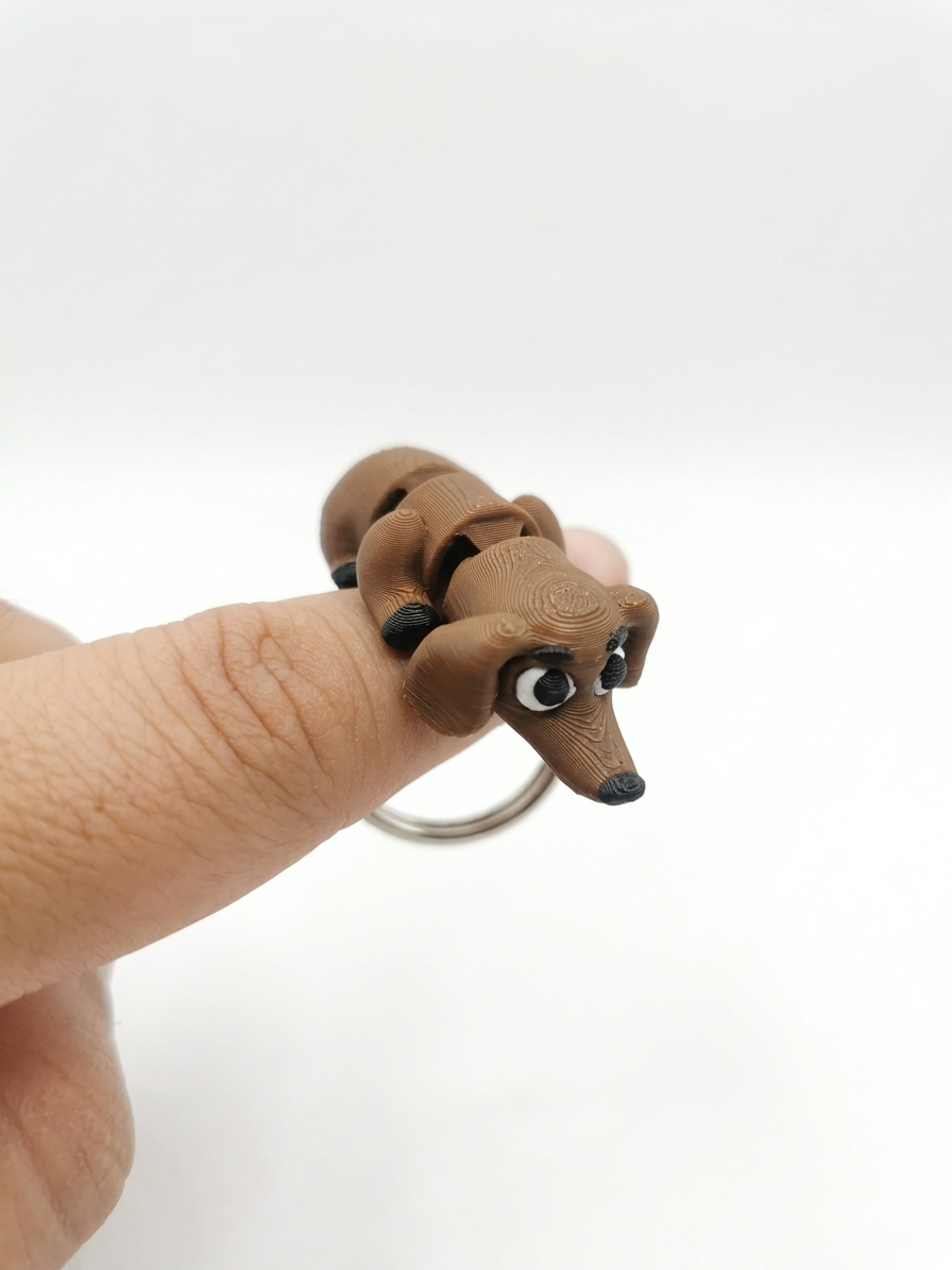 ٍٍBrown Dog Wigglitz Keychain - الصورة 5