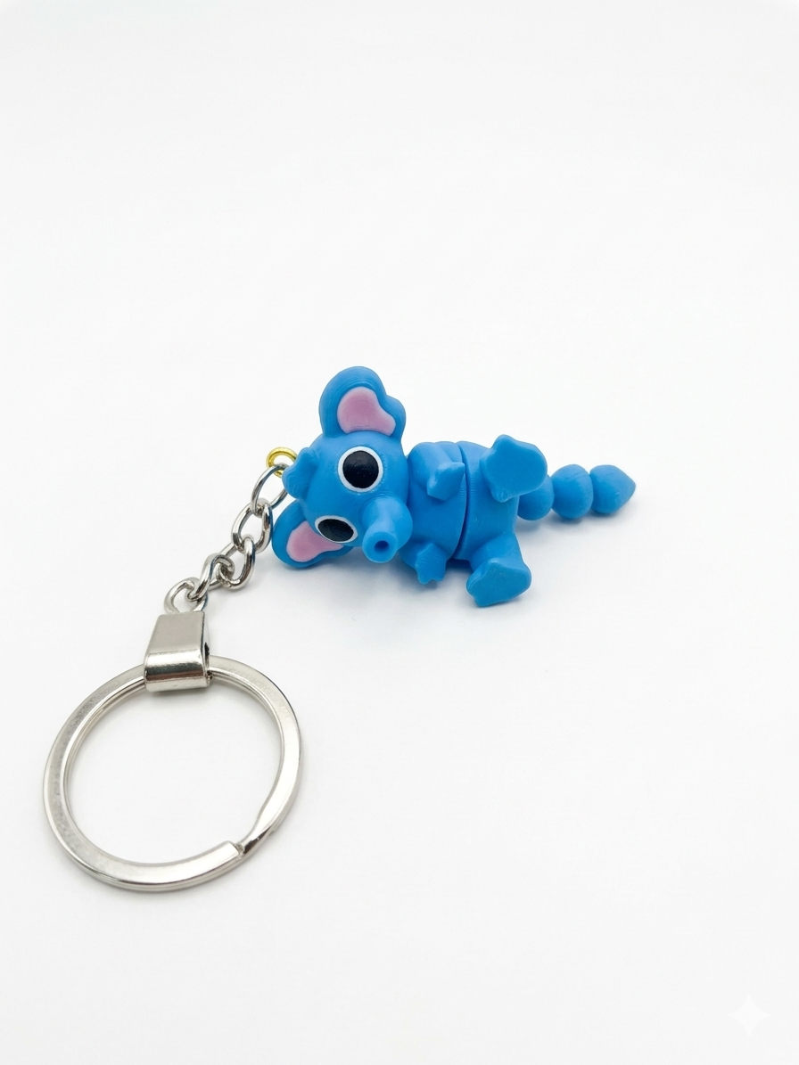 ٍٍBlue Elephant Wigglitz Keychain - الصورة 4