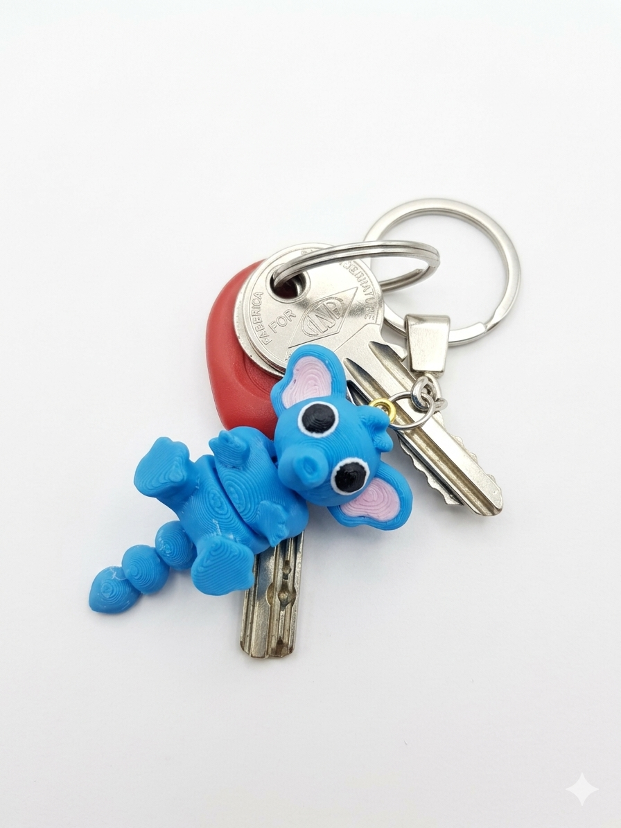 ٍٍBlue Elephant Wigglitz Keychain - الصورة 2