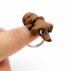 ٍٍBrown Dog Wigglitz Keychain