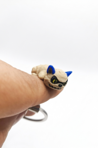 One tail Monster Wigglitz Keychain